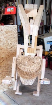 Velociraptor Prop Wooden Skeleton Front