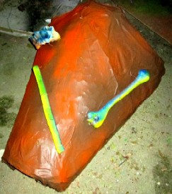 Painted Skeleton Tree Branch Outcropping