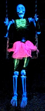 Blue Skeleton Test in Black Light