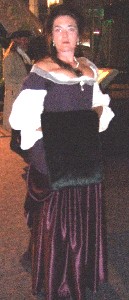 Mary Diamond in her ball gown