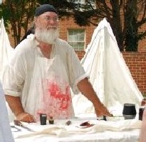 Cutter the surgeon at his table