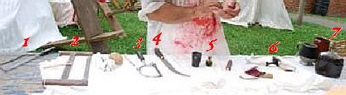 Cutter the surgeon's table - numbered