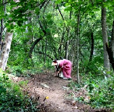 Pip & grandma on the path 2