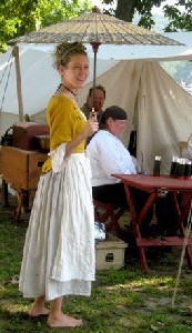 Parasol girl Krista Graves