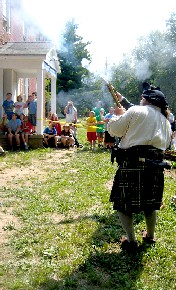 Scottish guy firing at skirmish