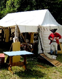 Jake Book dressing as a lobsterback