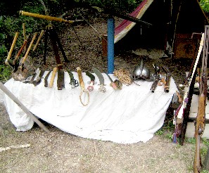 Iron Spike's swords and long-barrel guns