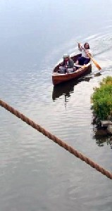 Michael and Kreiger in the Scow