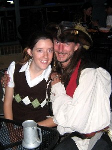 Count d'Booty and a girl in a prep sweater