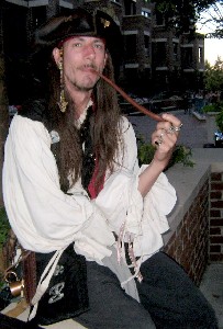 Count d'Booty smoking his hobbit pipe