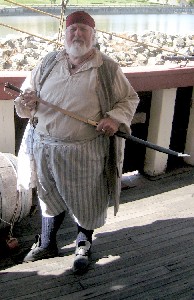Callenish Gunner holds his new sword