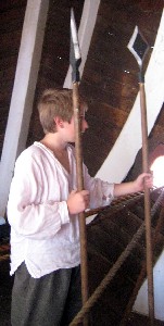 Miles arming tourists with pikes