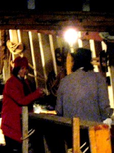 Georgia and Thomas night sword-fighting 1