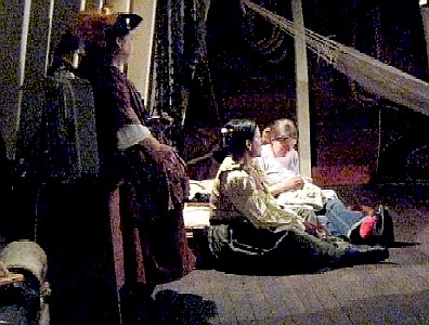 People on the main deck of the Santa Maria Friday night