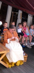 Salty and the kids covering their ears