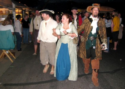 Michael & Rachel lead Blue Jess through the streets 2