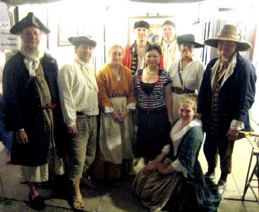 Embroidery artist with the pirates