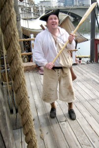 Jay readies his paddle for battle