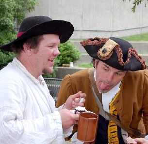 Ivan Henry trying to lick Jay's food