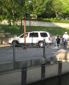 The Bagleymobile on the dock