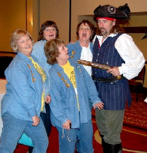 Josh and a group of women 