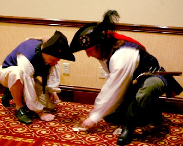 Josh and Thos taking up the carpet or something