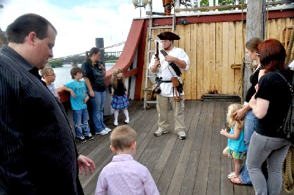 George explains weapons