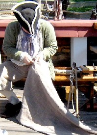 Michael making a hammock 2