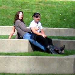 Mark Gist with spyglass