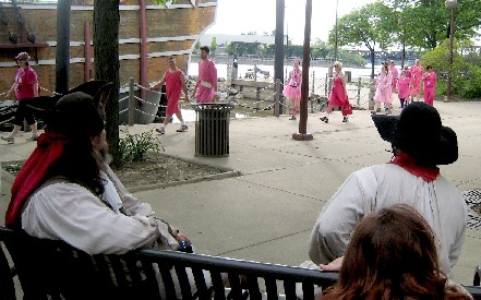 Watching the Parade of Pink Dress People