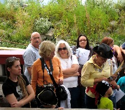 A crowd on the main deck