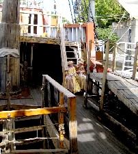 Elizabeth and Ruth sitting on the stairs