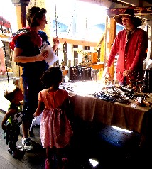 Mission explaining surgical tools to a family
