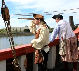 Dennis saluting pirates