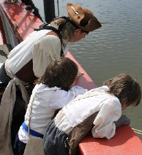 Dennis Zach & Zeke Look Over the Side