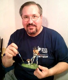 Dan painting the Fate of the Mutineers