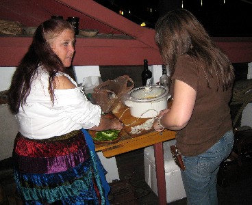 Anne Marie and Trish prepare breakfast