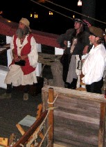 The crew drinking on deck