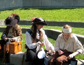 Shannon, Dan and Dani getting powder ready