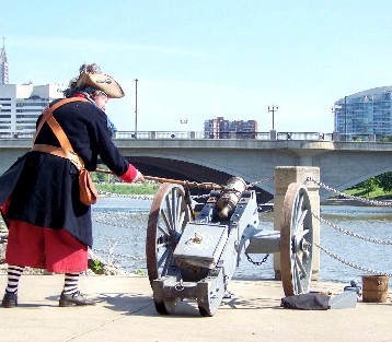 John Rieske lighting his mortar
