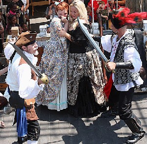 Dennis and Red Feather Threatening the Governor's Daughter 2