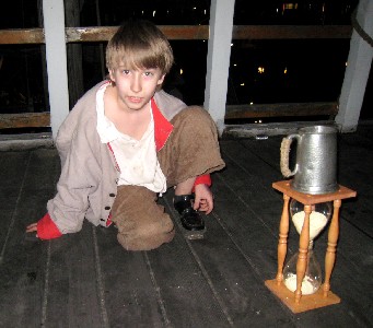 Ryan and the ship's glass