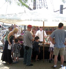 The registration booth