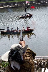 Shannon lining up a shot