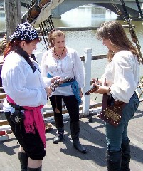Trish instructing Carla and Becci