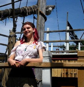 Chelsa and the pirate flag