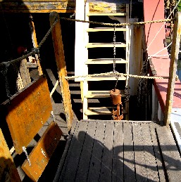 The hook in front of stairs