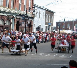 Bed Racing Teams Competing