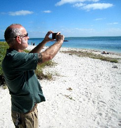 Stynky photographing the beach