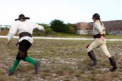 Green Socks and Black Boots Running